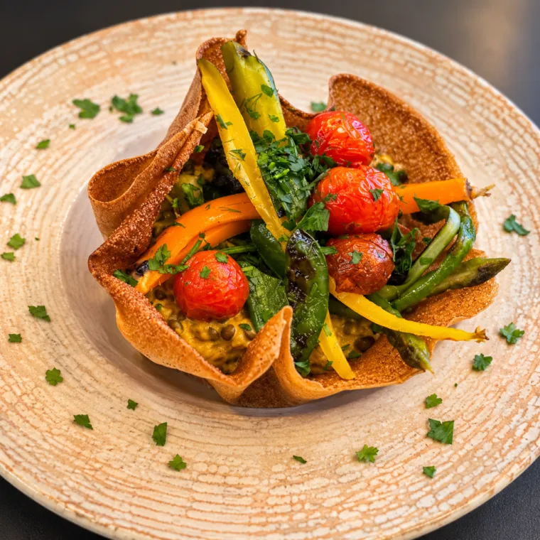 Plat végétarien , Valence, La Cantine