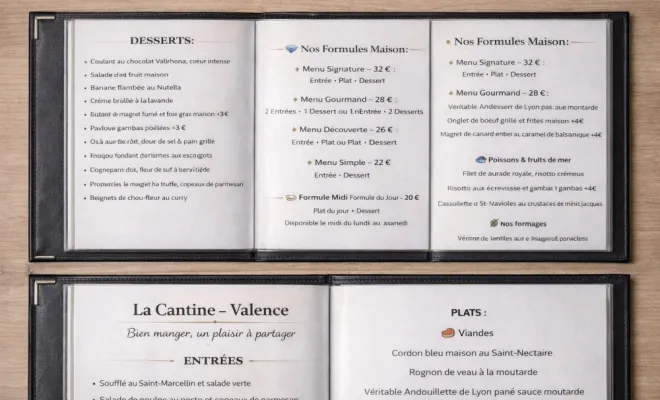 Nouvelle carte , Valence, La Cantine